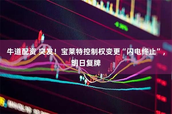 牛道配资 突发！宝莱特控制权变更“闪电终止”，明日复牌
